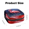 thumbnail image 2 of Flamingo Small Bag Sanitary Napkin Bag Mini Pouch for Purse Small Storage Bag Pouch Case, Made of Velvet, Sponge, Oxford Fabric, 4.7x6.6x6.6 in, 2 of 6