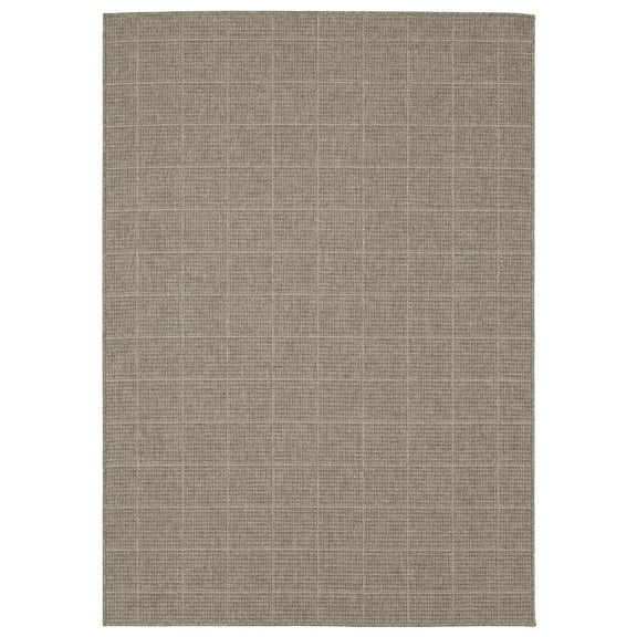 Oriental Weavers Caicos Indoor/Outdoor Rug - CA04B - 7'10" x 10' - in Grey/ Light Grey - Classic Casual Style, Water, Stain and Fade Resistant, Hose Clean, Patio, Outdoor Living Area Rug