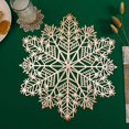 thumbnail image 2 of Snowflake Placemats Set of 4, Rouhuhura 15 inch Christmas Placemats Decorations Snowflake Tablemats Hollow Out Design Round Vinyl Place Mats Dining Table Setting Kitchen Table Mats, 2 of 9