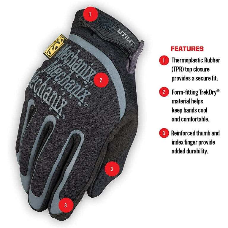 MECHANIX WEAR X-large Black Synthetic Leather Gloves, (1-Pair) in