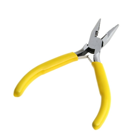 Mini Long Nose Jewelry Pliers Practical Carbon Steel Jewelry Tool with Soft Grip Rubber Handles for DIY Jewelry Making