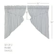 thumbnail image 2 of VHC Brands Sawyer Mill Blue Prairie Swag Set Country Kitchen Farmhouse Striped Pattern 36x36 Curtain, 36x36x18, 2 of 8