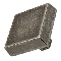 GlideRite 1-1/8 In. Modern Square Cabinet Knobs, Weathered Nickel, Pack of 5