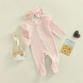 thumbnail image 3 of WIBACKER Baby Girls' Sleep and Play Pajamas Cotton One-Piece Footies Romper Jumpsuit Zip Front Pjs, 3 of 8