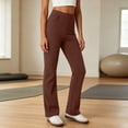 thumbnail image 2 of Womens Yoga Pants with Pockets High Waisted Leggings Yoga Dress Pants Tummy Control Stretch Casual Straight Leg Bottoms, 2 of 8
