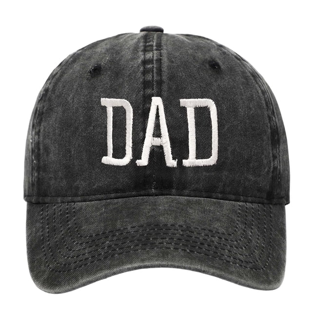 Aocisk Fathers Day DAD Embroidered Baseball Cap Custom Printed Design For Dad Black One Size