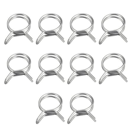 

Double Wire Spring Hose Clamp 304 Stainless Steel 13mm Fuel Line Silicone Tube Spring Clips 50 Pack