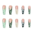 thumbnail image 1 of Venta al por mayor de uñas portátiles Swoosh uñas portátiles azul y verde color de colisión patrón de vaca polvo de oro uñas portátiles Europa y los Estados Unidos pieza de uñas, 1 of 5