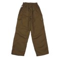 thumbnail image 3 of WOYY Little Girls Wide Leg Cargo Pants Solid High Waist Long Pants Loose Casual Trousers, 3 of 7