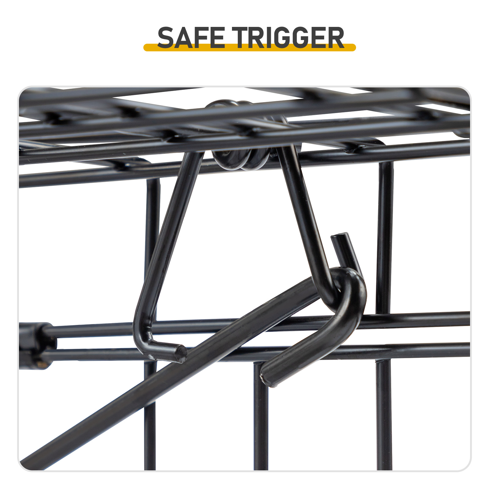 ZephyPaws 32" Live Animal Cage Trap,Heavy Duty Folding Raccoon Traps, Humane Cat Trap for Stray Cats,Raccoons,Squirrel,Skunk,Mole,Groundhog,Armadillo,Rabbit,Catch and Release,Black