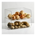mDesign Extra Wide Stackable Plastic Food Storage Organizer Bin - 8 ...