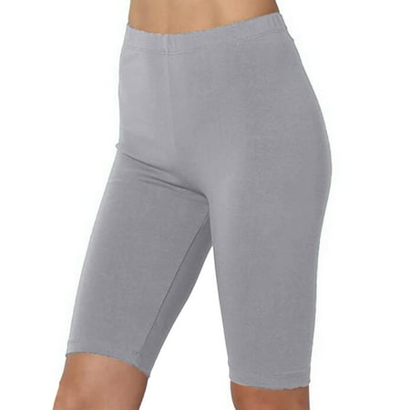 

VKEKIEO Maternity Yoga Shorts Sweat Shorts Women High Waist Rise Solid Cinched Green L