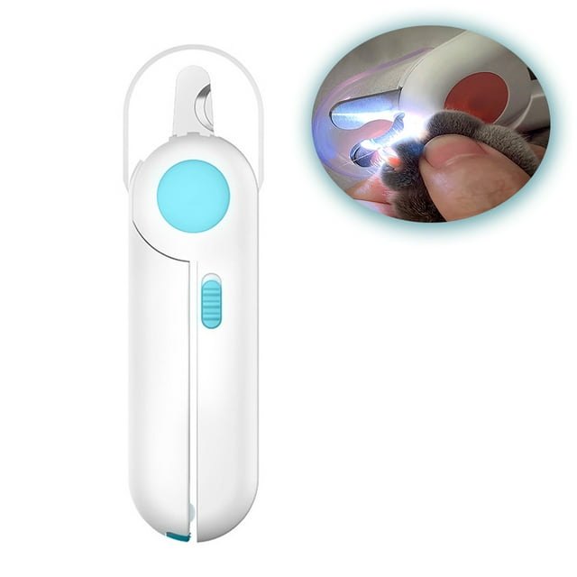 Graflsoa Professional LED Pet Nail Clippers with Nail File - Safe, Ergonomic Design for Cats and Dogs, Includes Sharp Stainless Steel Blades and Anti-Slip Handles, Individually Packaged