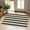 Striped - Black / White, variant on Christmas 3x5 Entry Rug - Small Washable Indoor Outdoor Mats for Front Door Non-Slip Porch Rug Holiday Tartan Plaid Throw Rugs for Living Room Bedroom Entryway Kitchen Office Porch Decor