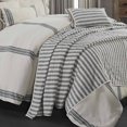 thumbnail image 6 of Piper Classics Market Place Gray Grain Sack Stripe Queen Duvet Cover, 6 of 7