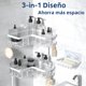 thumbnail image 4 of Juego de 5 Estanteria Ducha para Baño, Organizador Baño Sin Taladros y Soportes de Jabón, Estantes de Regadera con 2 Cesta de Almacenamiento y 4 Ganchos, para Cocina, Ducha, Hotel (Negro), 4 of 4
