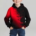 thumbnail image 2 of CYRBOKO Boys Sweatshirts, Casual Long Sleeve Gradient Printed Hooded Pullover Tops Red Size 3-14 T, 2 of 7