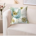 thumbnail image 3 of Watercolor Floral Leaves Abstract Plant Print Throw Pillows Modern Art Decoration Square Cushion Case Family Sofa Living Room Outdoor Decor Pillow Case 18x18 Inch Set of 2 (Lotus Flower), 3 of 6