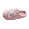 thumbnail image 2 of Viluyesy Womens Halloween Fuzzy Slippers, Soft Sole Cozy Plush Slip-On Warm Bedroom Indoor Flat Shoes Pink, 2 of 9