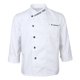thumbnail image 1 of Ropa de manga larga de un pecho unisex Uniforme Abrigo de Blanco Sunnimix Chaqueta de chef para hombre, 1 of 8