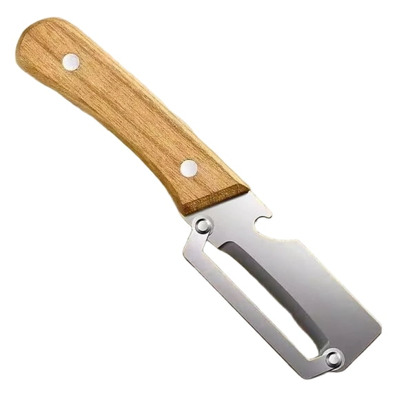 Vegetable Peelers,2-In-1 Multi-Functional Vegetable Peeler With Handle And Bottle Openers,Non-Slip Ergonomic Handles Stainless Steel Blade Kitchen Tool,Veggie Peeler,Kitchen Gadgets,Wood Handle