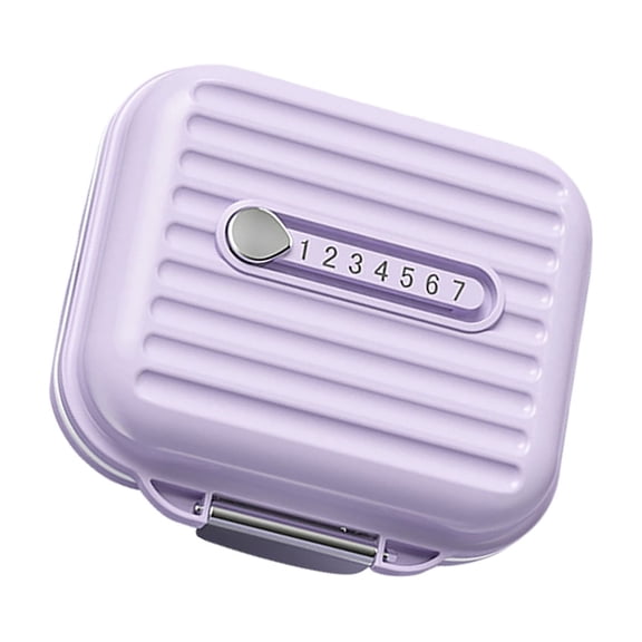 7 Day Portable Travel Pill Case with Sliding Reminder Cute Suitcase‑Style Pill Organizer Small Container for Pocket Purse Daily Medication Storage