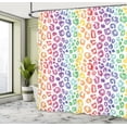 thumbnail image 4 of Ambesonne Leopard Rainbow Shower Curtain, Colorful Animal Art, 69"Wx75"L, White and Multicolor, 4 of 4