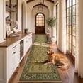 thumbnail image 4 of Bsicpro 2.5'x10' Hallway Runner Rug,Vintage Stain Resistant Kitchen Rug Lightweight Living Room Bedroom Carpet,Coffee, 4 of 10