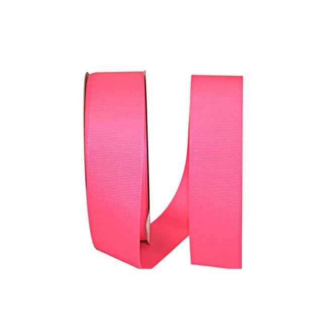 Reliant Ribbon 5200-024-09K 1,5 Po 50 Verges Gros Grain Texture Ruban&44; Néon Rose