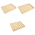 thumbnail image 1 of Paquete de 3 bandejas de arpillera Hugo almacenamiento de joyas soporte para pendientes contenedor para baratijas, 1 of 6