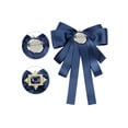 thumbnail image 3 of INSPIRE CHIC Women's Bow Tie Bow Brooch Vintage Rhinestone Ribbon Solid Color, 3 of 5