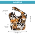 thumbnail image 4 of Bingfone Mess-Proof Baby Bib - Waterproof Bib For Baby Boy Or Girl With Food Catcher Pocket, Unisex-Dogs Different Breeds, 4 of 8