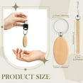 thumbnail image 6 of 100PCS Wooden Keychain Blanks Wood Key Chain (Oval), 6 of 7