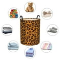 thumbnail image 2 of DouZhe Waterproof Collapsible Large Laundry Baskets, Orange Leopard Print Fashion Prints Circular Hamper with Handles, 2 of 7