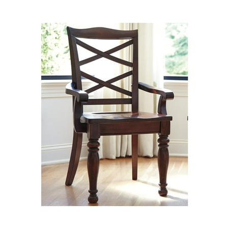Signature Design by Ashley Porter Dining Room Arm Chair Set of 2 Rustic Brown - Walmart.com 