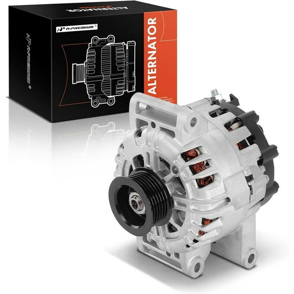 A-Premium Alternator Compatible with Buick Regal 2011-2011 2.0L 2.4L, Regal 2012-2013 2.0L & Saab 9-5 2011-2011 2.0L, 12V 120A 6-Groove Pulley Clockwise, Replace# 13502591, 13588329
