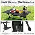 thumbnail image 5 of Topbuy Folding Camping Table Collapsible Aluminum Roll Up Beach Table with Carrying Bag 4-Level Adjustable Height Dark, 5 of 7