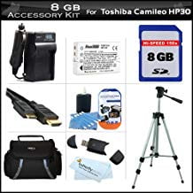 Sd Toshiba 8GB Accessory Kit For Toshiba Camileo X100 H30 HD Camcorder Includes 8GB High Speed SD Memory Card Extended 18 ()