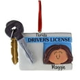 thumbnail image 2 of License with Keys - Brown Female - Personalized Christmas Ornament - New Driver - Learner's Permit - 1st Car, 2 of 2