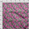 thumbnail image 3 of oneOone Velvet Pink Fabric Floral & Dress Material Fabric Print Fabric By The Yard 58 Inch Wide, 3 of 5