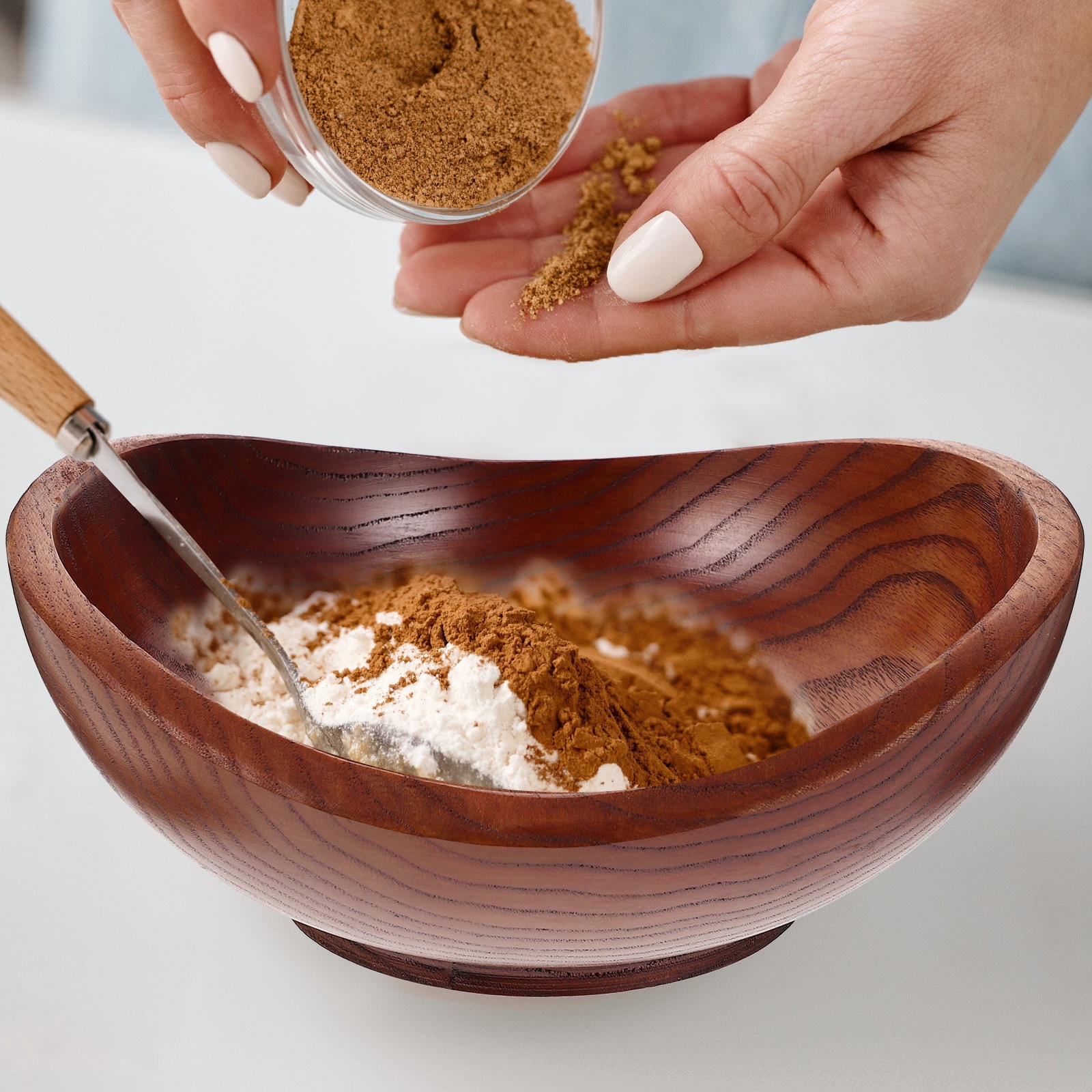 PBPBOX Wooden Fruit Bowl Brown Sturdy Anti-Scald Design for Storage Use