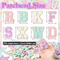 thumbnail image 2 of Parche autoadhesivo con letras, parche termoadhesivo para ropa, mochila, aplique bordado, parche con letras A, 2 of 5