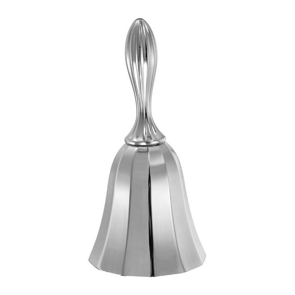 Unique Bargains Hand Bell, 1pcs Dinner Bell Call Bell Vintage Metal for Dinner Service Church Christmas, Silver