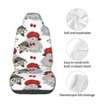 thumbnail image 4 of Honeii Rabbit And Hedgehog Print Car Seat Cover,Car Interior Covers,Universal Fit Seat Protector, Compatible with Most Cars, SUVs, Trucks, and Vans, 4 of 5
