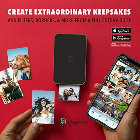 Lifeprint Ultra Slim Printer | Portable Bluetooth Photo, Video & GIF
