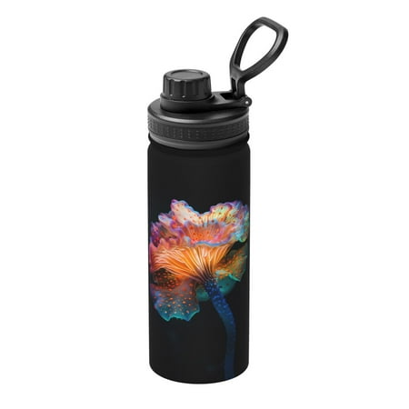 

Ocsxa Bioluminescent Underwater Flower Print 18oz Stainless Steel Water Bottle Unisex Water Bottle Insulated Sports Water Cup Flask for Cold Water Drinks/Sports/Travel/Car/School