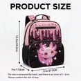 thumbnail image 7 of HUIACONG Pink Glitter Axolotl 13.5 Inch School Backpack for Girls Kids, Lightweight Water Resistant Bookbag with Adjustable Breathable Padded Straps, Multi Pocket Daypack for School Travel Daily Use, 7 of 7