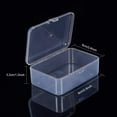 thumbnail image 2 of Caja de almacenamiento de cuentas de plástico transparente (12 unidades, 8,9 x 6,1 x 3 cm), rectangular, minicontenedores de cuentas de plástico transparente, organizadores de joyas con tapa., 2 of 9