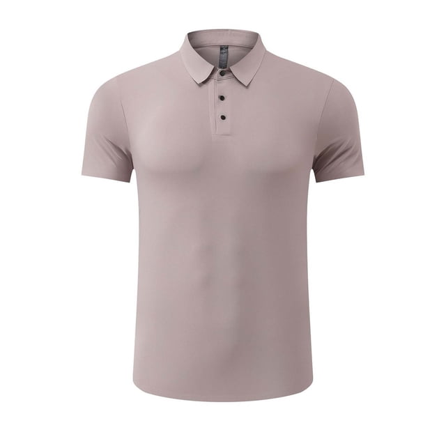 Golf Shirts for Mens Short Sleeve Lightweight Moisture Wicking 3 Buttons Performance Collared Shirt Men