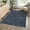 Blue, variant on Checkered Washable Area Rug - Non-Slip Low Pile Geometric Print Carpet for Living Room, Bedroom, Dining Room
